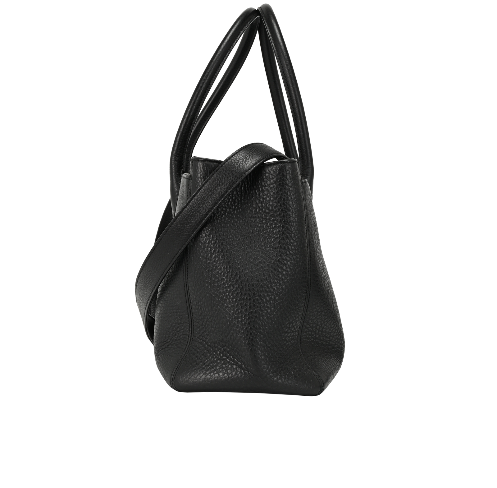 Executive Cerf Tote, &pound;2,100, Handbags, Black, Caviar Leather, Side view